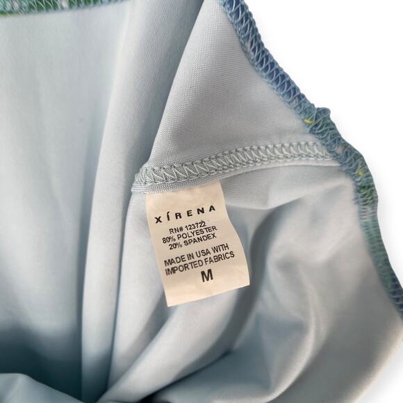 Xirena Orion Blue Sail Tropical Floral One Piece Shoulder Tie Swimsuit Medium - Picture 9 of 14